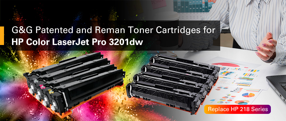 G&G Patented and Reman Toner Cartridges for HP Color LaserJet Pro 3201dw